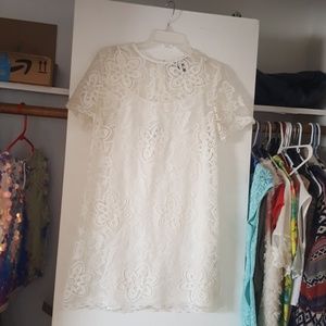 Short white lacy dress
